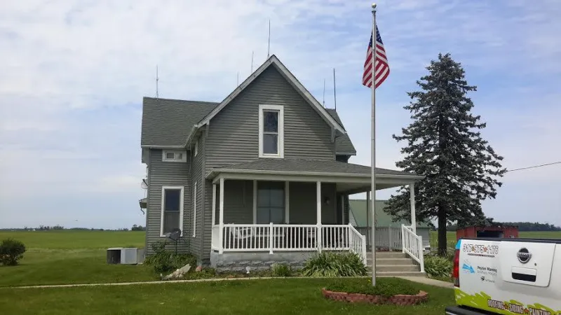 This is Mastic Ovation Siding in the custom Quiet Willow color.