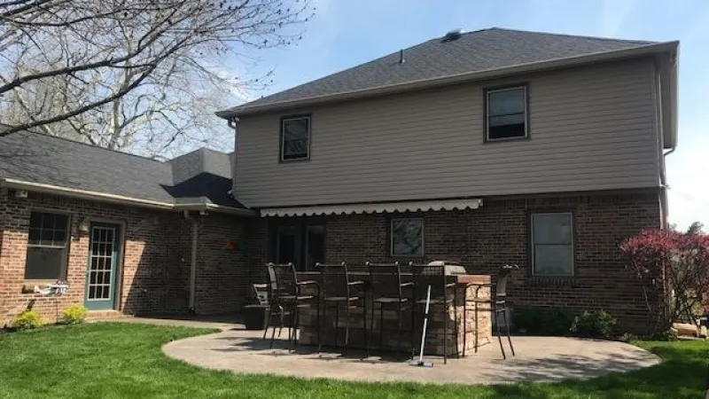 Beautiful dimensions on this roofing system add a great look to this home's exterior.