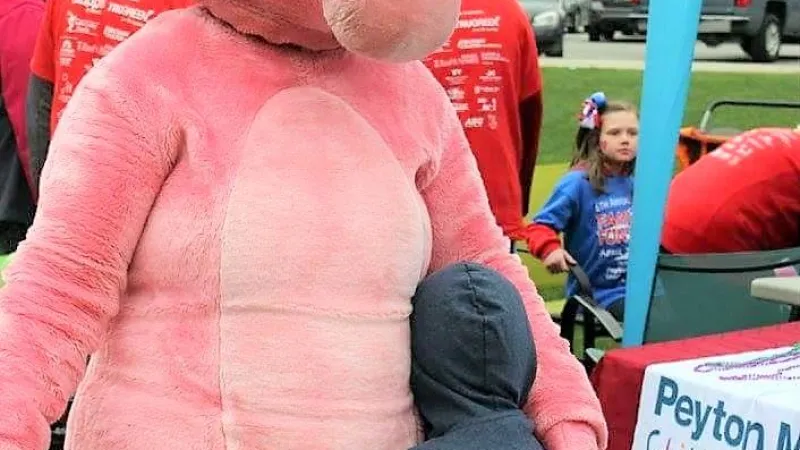 Another hug for panther, he was quite a hit with the kids.