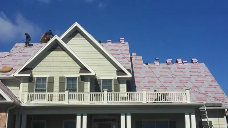 A house in Epworth with Pro Armor installed on the front slope
