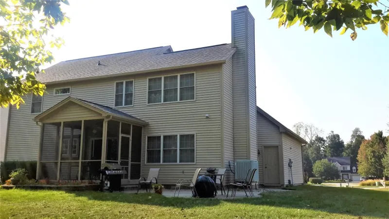 All items used are part of the Owens Corning roofing system, including the shingles and matching ridge caps. All roof penetrations are custom painted to match the roofing system color for that added special touch.