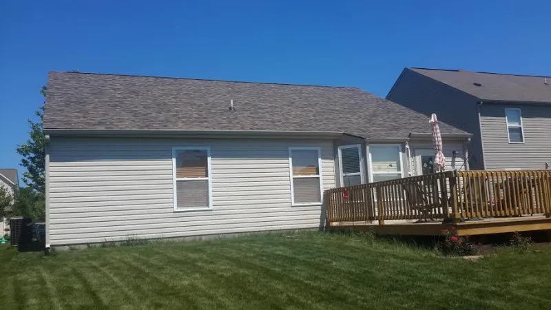 Roof It Forward installed the Duration shingle roofing system on this home. This shingle has the patented Owens Corning SureNail Technology strips and is warranted for up to 130 mph wind gusts.