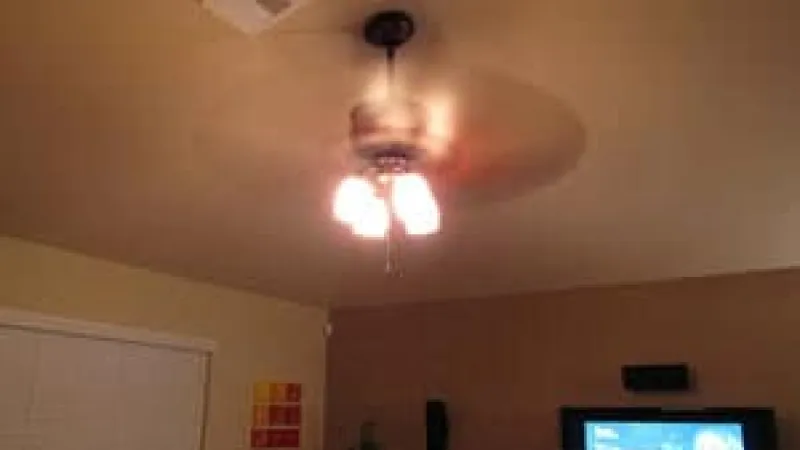 a ceiling fan with a light