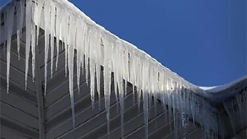 icicles on a roof