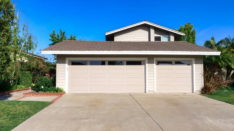 a house with a garage