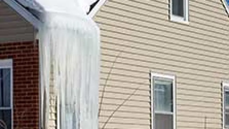 a house covered in snow