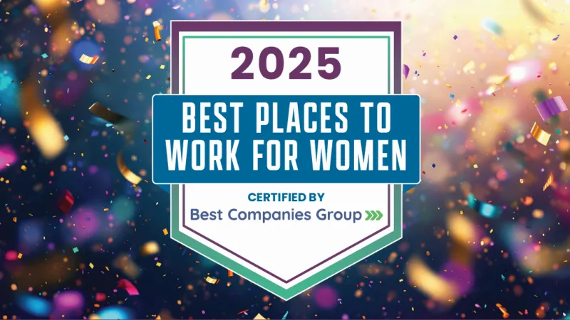 2025 Best Places to Work for Women badge by Best Companies Group with WBL CPAs and Advisors logo below