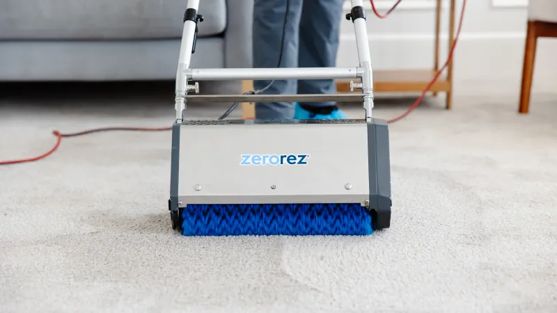a Zerorez® Zr® Lifter being used to be better than the vacuum on the floor
