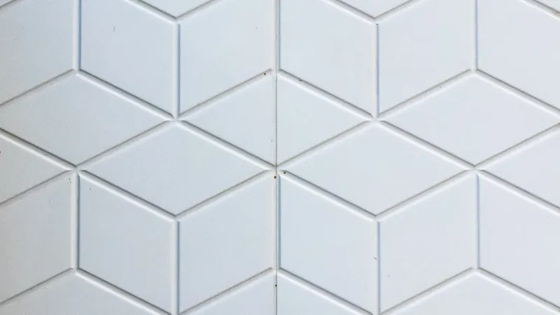 a white tiled wall