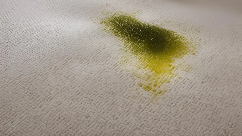 battery acid spill on a carpet