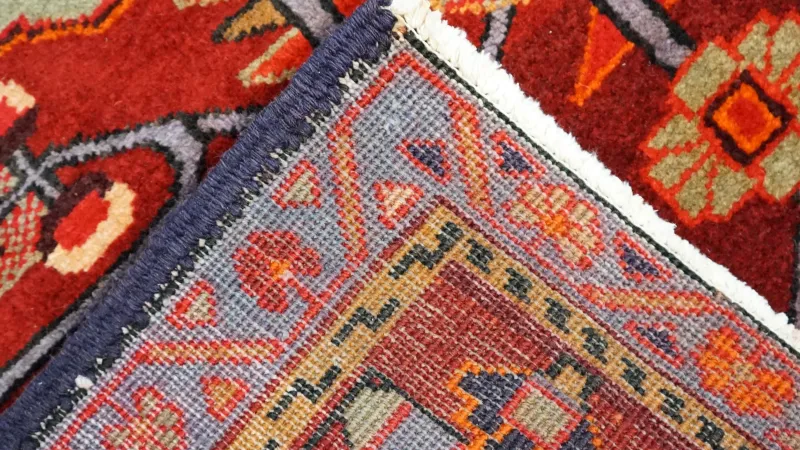 a colorful rug with designs