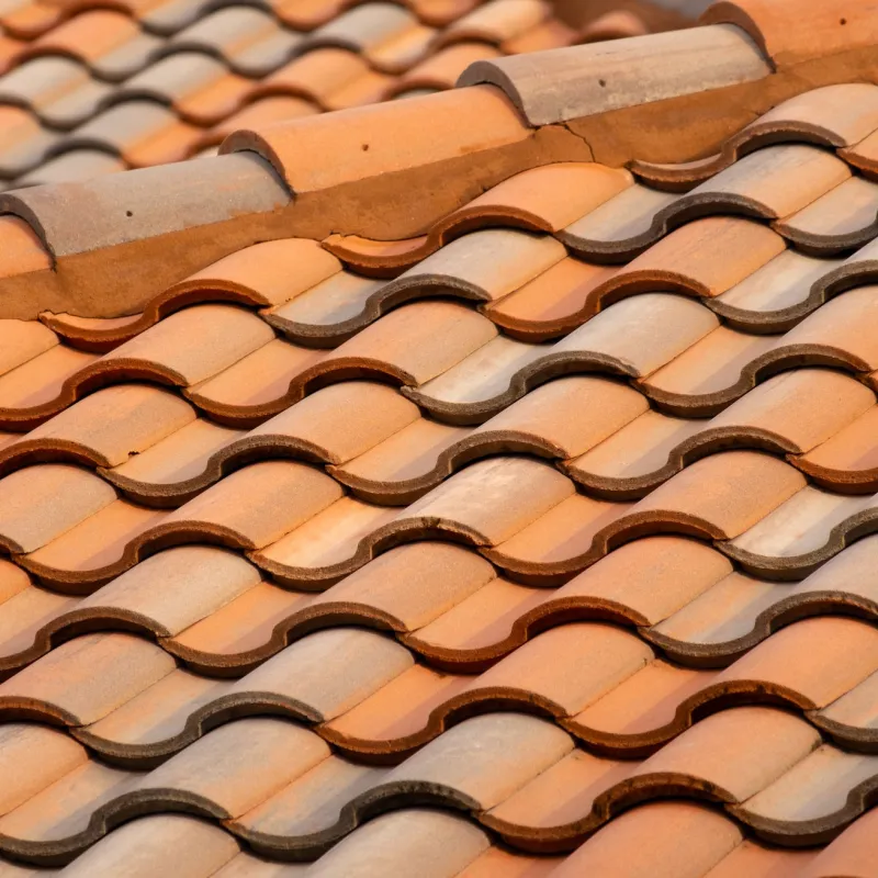 a close up of a roof