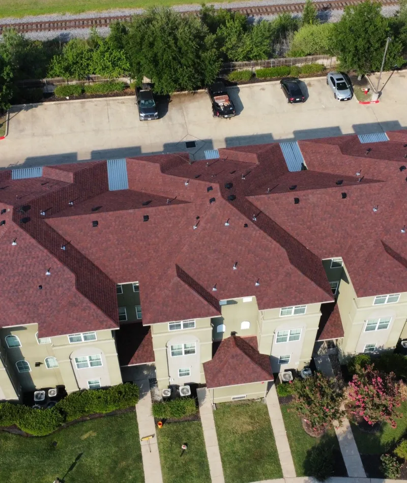 aerial view of a large building