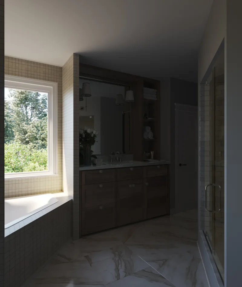 south windsor, ct bathroom before skylight installation