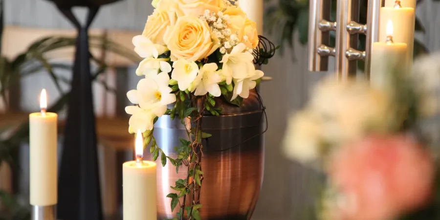 a vase with flowers