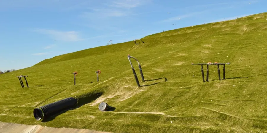 a person standing on a hill