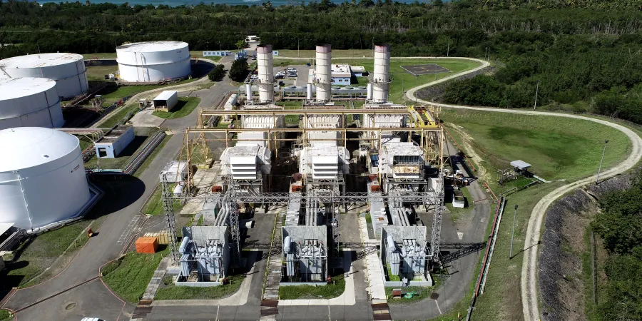 a high angle view of a factory