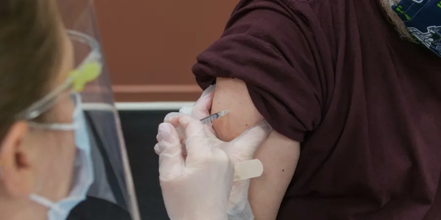 a doctor examining a patient
