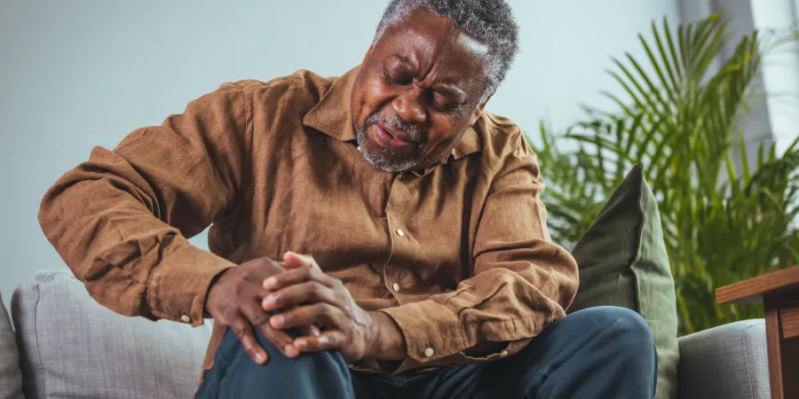 a man sitting on a couch