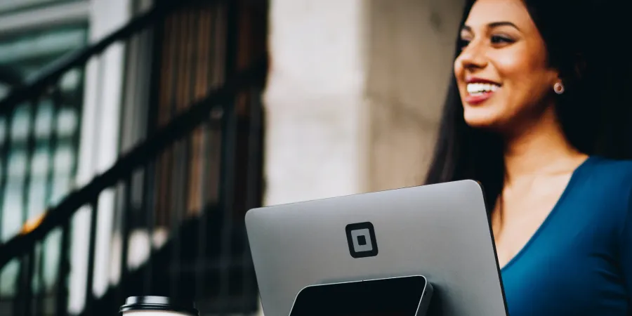 a woman using a phone