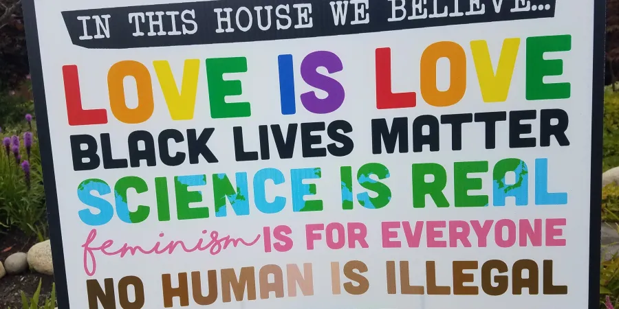 a close up of a sign
