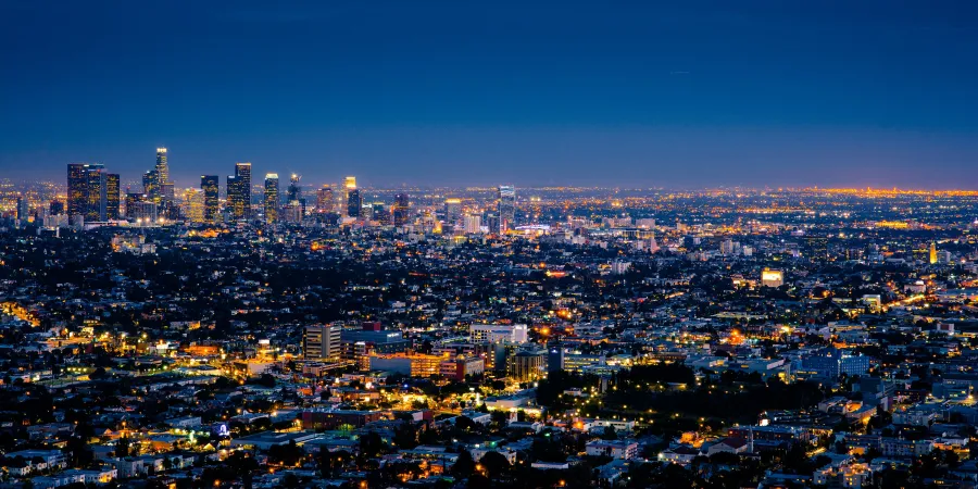 a city at night