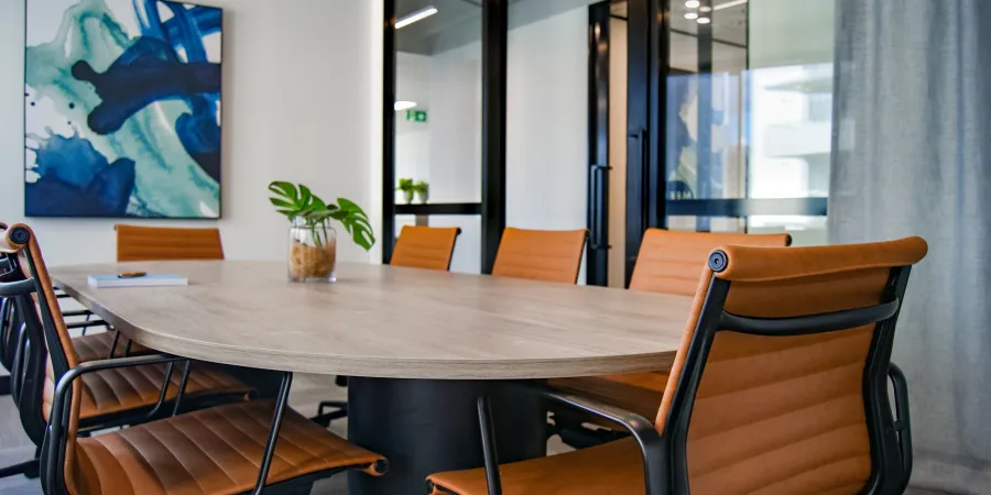 a table with chairs around it