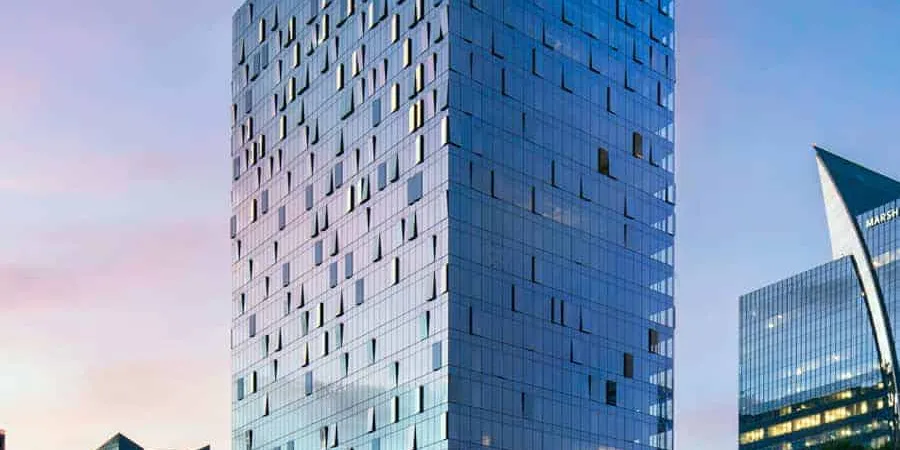 a tall building with many windows