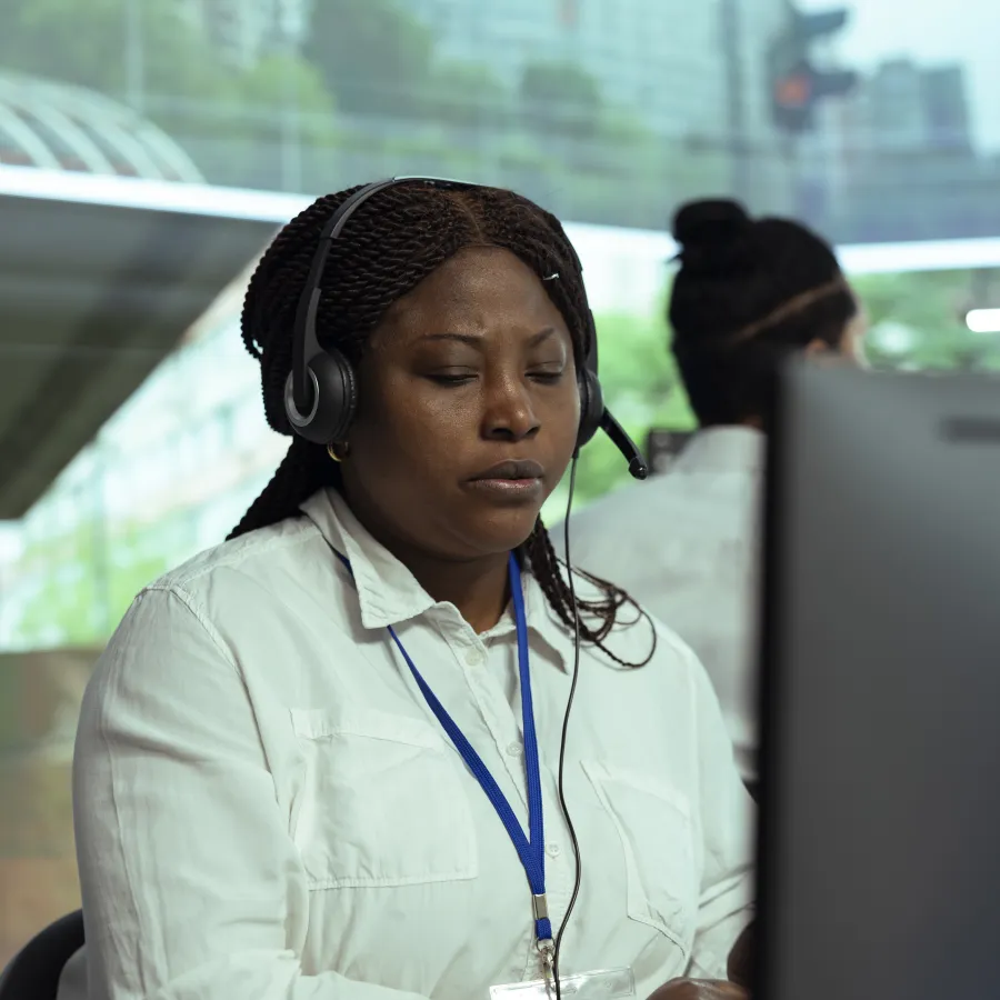 a person wearing headphones
