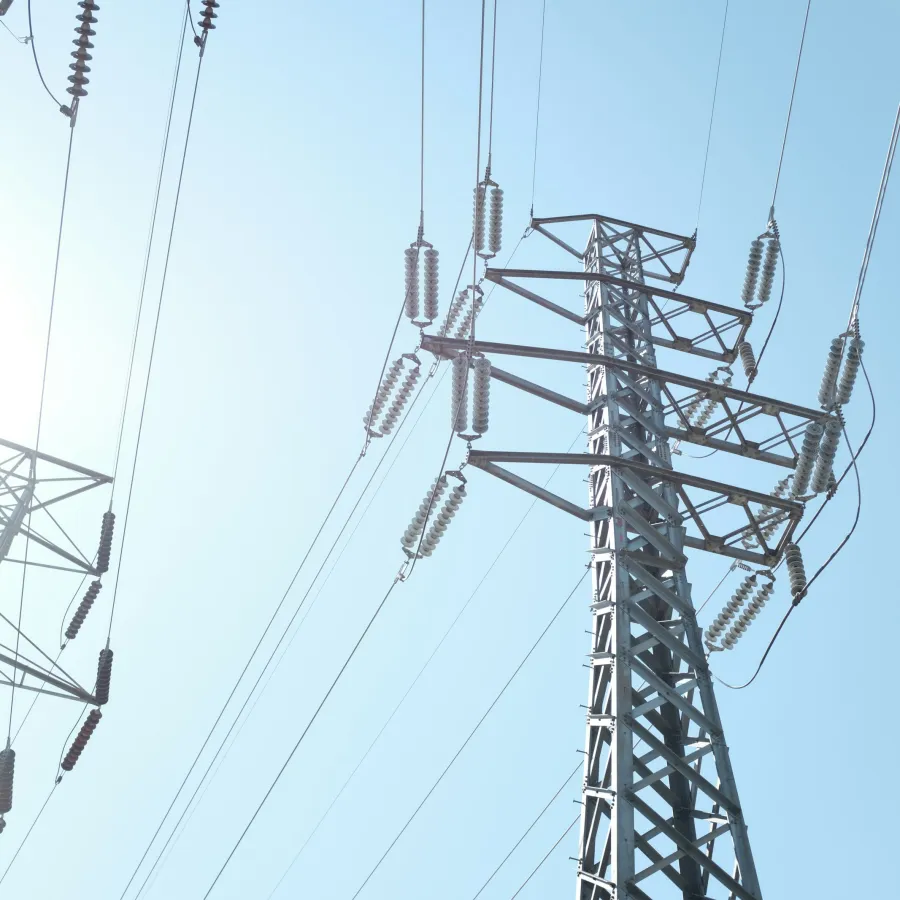 a group of power lines