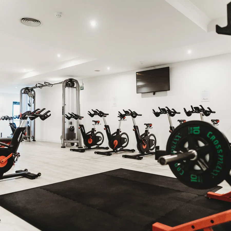 a bike rack in a room