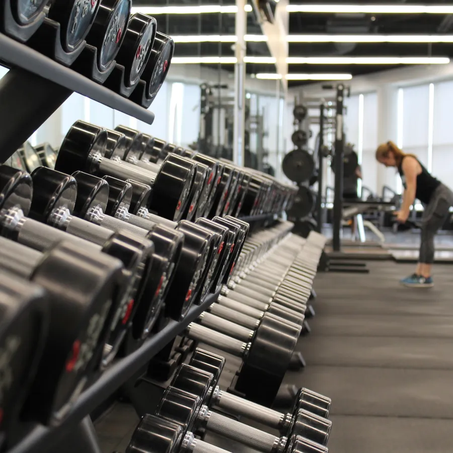 a person working out in a gym