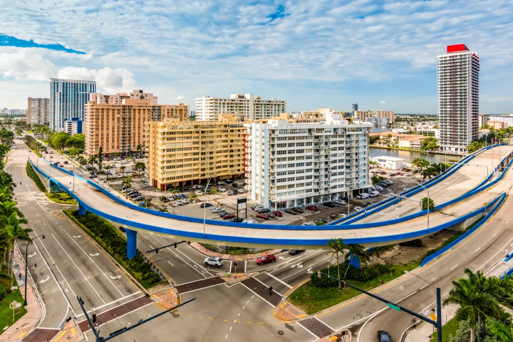 a high angle view of a beach