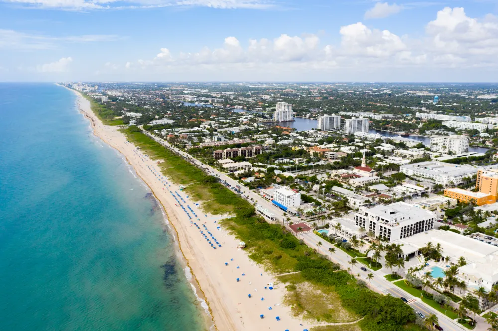 a city on the beach