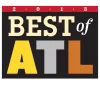 Best of ATL 2013 logo with bold letters in yellow, gray, and brown on a black background with red top banner.