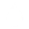 Simple white water droplet icon on black background representing water or liquid symbol.