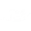 White swimming icon with stylized swimmer and water waves on a black background.