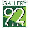 Logo for Gallery 92 West featuring bold white numbers on a green geometric background.