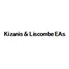 Kizzania & Liscombe East text logo on a white background