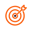 Outcome 2 icon from the site's generated brand icon set (a flat, single-weight outline with rounded line caps and simple geometric shapes)
