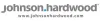 Johnson Hardwood logo with gray text and blue dot above website URL www.johnsonhardwood.com