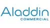 Aladdin Commercial logo with blue text on a white background representing the brand name.