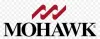 Mohawk logo with stylized red double wave design above bold black text on transparent background.