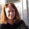 a woman with a white substance on her face