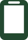 Green ID badge icon silhouette with rounded corners and a handle slot at the top.