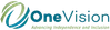OneVision logo with teal and green circular swoosh and company name in blue text