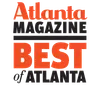 Logo for Atlanta Magazine Best of Atlanta award featuring bold black and orange text.