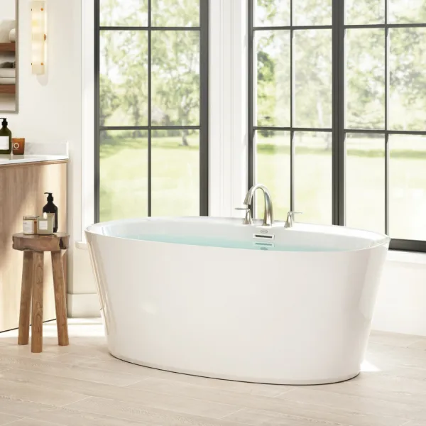 a white tub in a room
