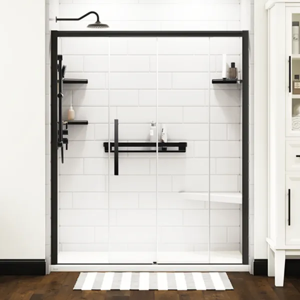 a white cabinet with a white door