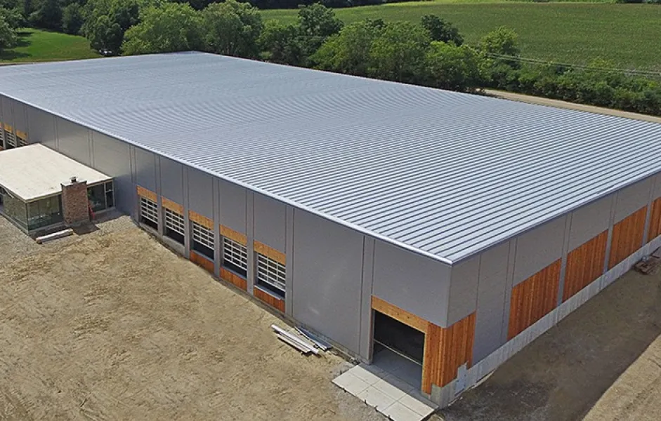 a building with solar panels